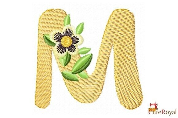 Floral Letter M – Monogram