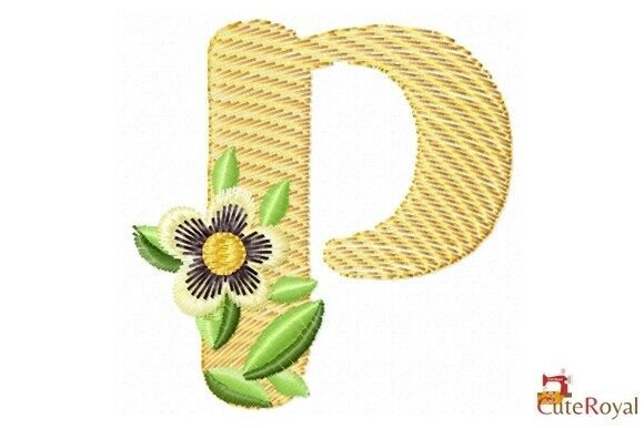 Floral Letter P – Monogram