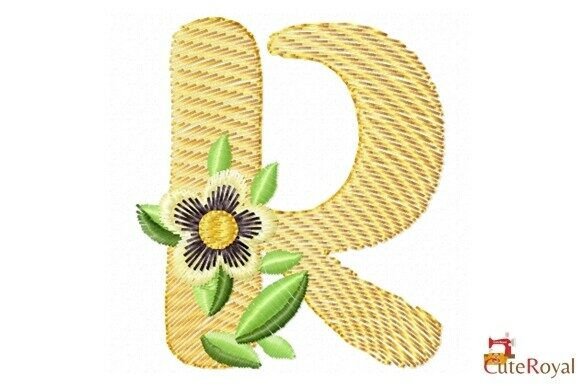 Floral Letter R – Monogram Review