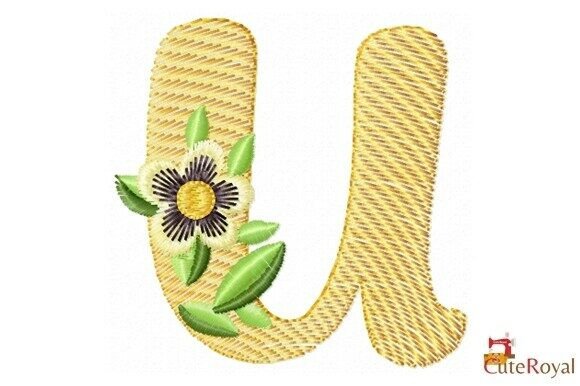 Floral Letter U – Monogram Review