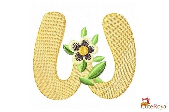 Floral Letter W – Monogram Review