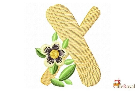 Floral Letter X – Monogram