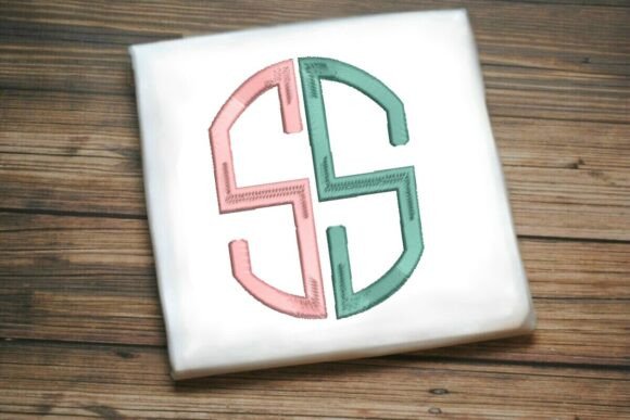 Geometric Split Letter Monogram S