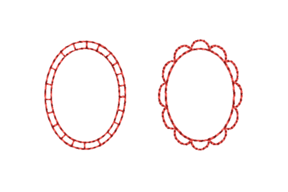 Oval Frame Redwork Review