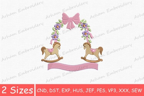 Rocking Horse Floral Wreath Bow Frame Review